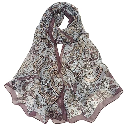 FAIRYGATE Women's Scarves & Wraps Chiffon Schal Seidentuch Haare Seidenschals Damen Leicht Seidentuch Silk Schal Halstuch Tuch Geschenk 62021 von FAIRYGATE