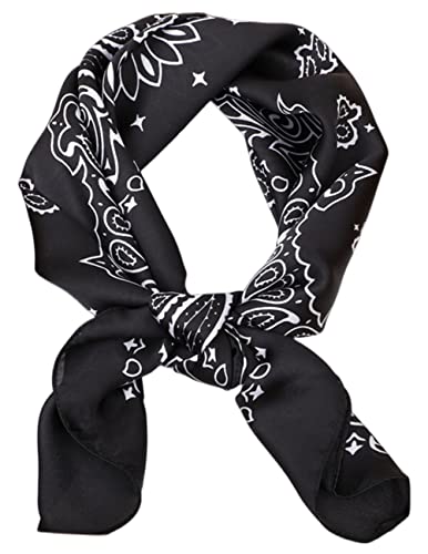 FAIRYGATE Seidentuch für die Haare Bandana Halstuch Seiden Quadrat Schal Damen Quadrates Bedrucktes Kopftuch für Frauen Mädchen 70x70cm DA2211 von FAIRYGATE