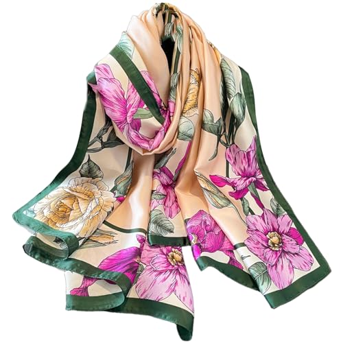 FAIRYGATE Seidentücher Damen Dünner Leichter und Weicher Schals Halstuch Seidentuch Schimmer Seidenschal Schal Scarves Stola Lang Halstücher Elegant Musselin Tuch 44063 von FAIRYGATE
