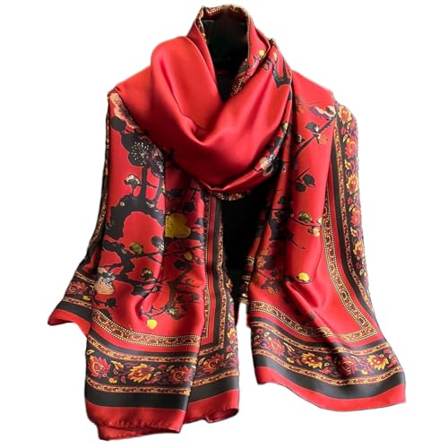 FAIRYGATE Seidentücher Damen Seidenschals Seide Tücher Schal Leicht Seidentuch Elegante Schals Warm Halstuch Tuch Geschenk Stola für Frauen 180 * 90cm Stola Damen Festlich 98037 von FAIRYGATE
