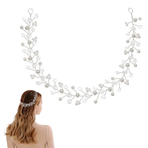 FAIRYGATE Stirnband Blumenmädchen Haarschmuck Erstkommunion Haarschmuck Kommunion Mädchen Hochzeit Haarbänder für Braut Brautjungfer 4815 von FAIRYGATE