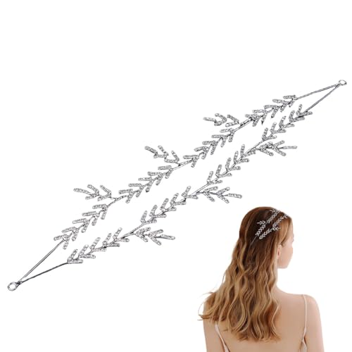 FAIRYGATE Stirnband Mädchen Kristall Haarschmuck Braut Tiara Verlässt Haarband Strass Kopfschmuck für Frauen Mädchen 4713 von FAIRYGATE