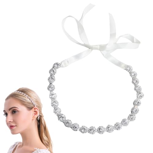 FAIRYGATE Stirnband Mädchen Silber Strass Kristall Braut Haarband Haarschmuck für Hochzeit Party Brautjungfern Kopfschmuck 4606 von FAIRYGATE