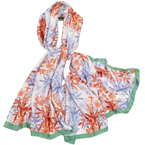 FAIRYGATE Stola Damen Festlich Seidenschals Seide Tücher Stola Frühling Schals Leicht Seidentuch Silk Schal Halstuch Tuch Geschenk Frauen Musselintuch Damen 82026 von FAIRYGATE