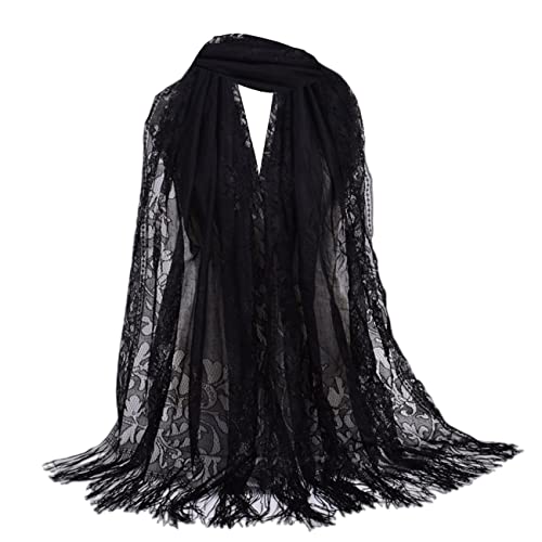 FAIRYGATE Stola für Abendkleid Damen Umschlagtuch lügel Mit Quasten Reversible Floral Woven Shawl Weiches Netz Fransen Wraps für Hochzeit Party Frühling Sommer Umschlagtücher A0608 von FAIRYGATE