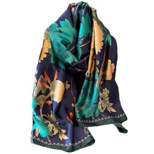 FAIRYGATE Stola für Abendkleid Seidenschal Damen Seide Schal Bunte Luxuriöse Elegantes Schals Warm Weich Sommer Vintage Seidentuch Halstuch 90 * 180 cm 87039 von FAIRYGATE