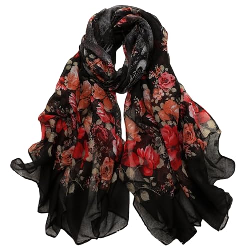 FAIRYGATE Tuch Damen Groß Stola für Abendkleid - XXL Tücher Blumen Schal für Hochzeit Halstuch 180 * 90cm 48024 von FAIRYGATE
