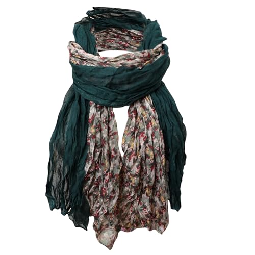 FAIRYGATE Tuch Grün Gemustert Halstücher Damen - Musselin Tücher Stola Musselintücher Schal 53028 von FAIRYGATE