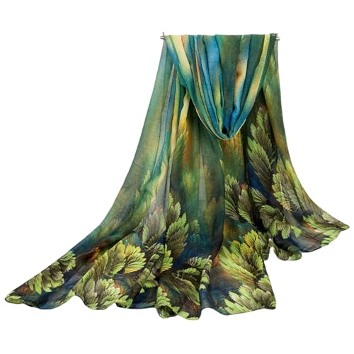 FAIRYGATE Tuch Grün Schal Damen Frühling - Lang Leicht Kuschelig Kuschelschal Stola Tuch 52025 von FAIRYGATE