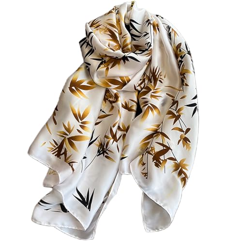 FAIRYGATE Tuch Schal Damen Seidentuch Leichtes Seidenkopftuch Einfarbiger Stola Haar Weicher Seidenschal Halstuch Seide Tücher Größe 180 cm x 90 cm Schals 18031 von FAIRYGATE