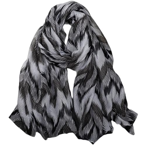 FAIRYGATE Tuch Schwarz Damen Tücher Lang - Leicht Schal XXL Halstuch Musselin Schals 59019 von FAIRYGATE