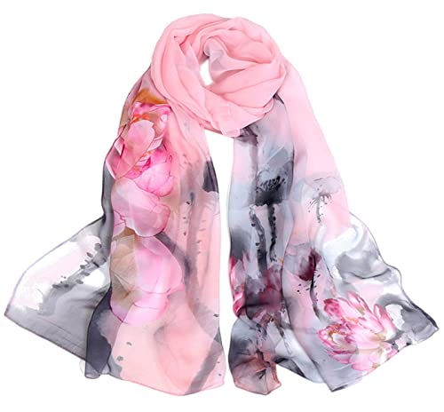 FAIRYGATE Tuch Seidenschal Damen Elegant 100% Seide 20+ Bunte Luxuriöse Schals Warm Weich als Stola Seidentuch Halstuch Schal A4121 von FAIRYGATE