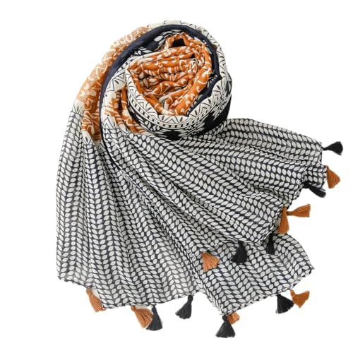 FAIRYGATE Halstuch Damenschal Tücher Damen Halstuch Halstücher mit Tupfenmuster Lässig Leichte Mode Stilvolle Große Bunte Schals & Tücher für Damen 69005 von FAIRYGATE