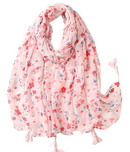 FAIRYGATE Schal Pink Damen Tücher Wickel Elegante Schal Stola Mit Fransen für Abendparty kleider Brautkleider Abendkleider Alltagskleidung Schals 67013, 90 * 180 cm von FAIRYGATE