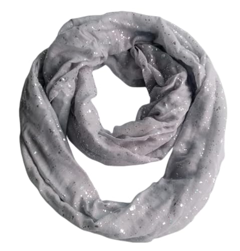 FAIRYGATE Tücher Damen Schal Grau Damen Schal Damen Loop Schal Damen Schlauchschal Kuscheliger Loopschal Halstuch in Uni Farben DA0306 von FAIRYGATE