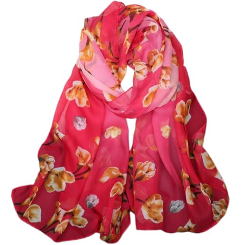 FAIRYGATE Tücher Damen Sommer Blumen Schal - Musselin Stola Elegant Tuch Leichte Schals Halstücher 016 von FAIRYGATE