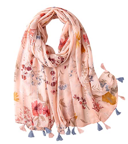 FAIRYGATE Tücher Rosa Damen Schal Damen XXL Herbst Frühling Sommer und Herbst Winterschal Weich Warm Quadratisch Langer Fransen Poncho 18232 von FAIRYGATE