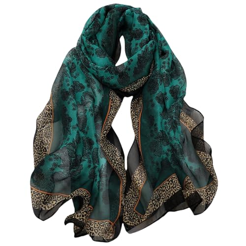 FAIRYGATE Tücher für Damen Grün Dünner Schal - Halstücher Tuch Halstuch Schals Chiffon Stola A4927 von FAIRYGATE