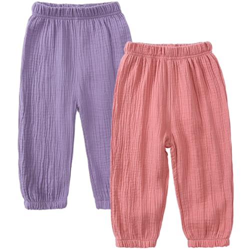 2er Pack Jungen Mädchen Lange Hose Anti-Moskito Bloomers Pumphose Baumwolle Jogginghose Leinenhose Sommerhose 2er Pack Jungen Mädchen Lange Hose Anti-Moskito Bloomers Pumphose Baumwolle Jogginghose Leinenhose Sommerhose von FAIRYRAIN