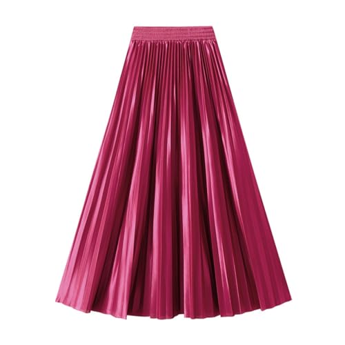 Damen Elastische Tüll Rock Plain Lange Röcke Hoher Taille A Linie Swing Midi Sommer Prinzessin Maxirock Frühlingsrock von FAIRYRAIN