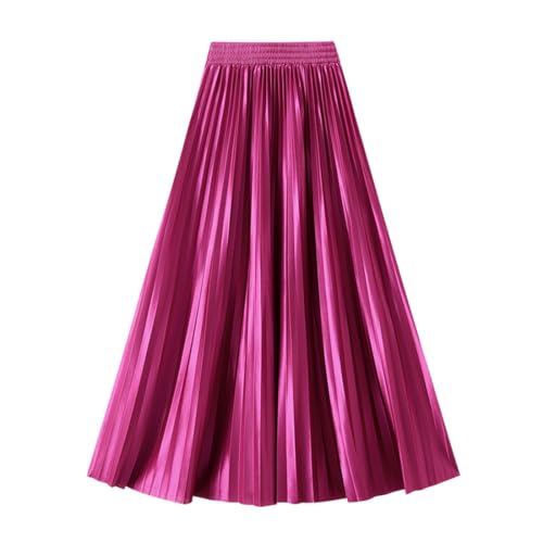 Damen Elastische Tüll Rock Plain Lange Röcke Hoher Taille A Linie Swing Midi Sommer Prinzessin Maxirock Frühlingsrock von FAIRYRAIN