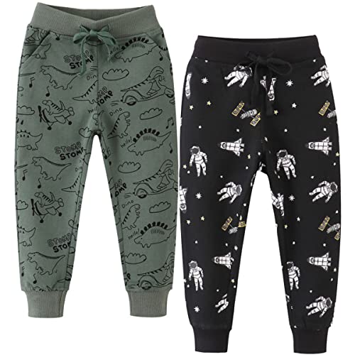FAIRYRAIN 2er Pack Jungen Jogginghose Baumwolle Sweathose Karikatur Gedruckt Kordelzug Freizeithose Sporthose 6T FAIRYRAIN 2er Pack Jungen Jogginghose Baumwolle Sweathose Karikatur Gedruckt Kordelzug Freizeithose Sporthose 6T von FAIRYRAIN