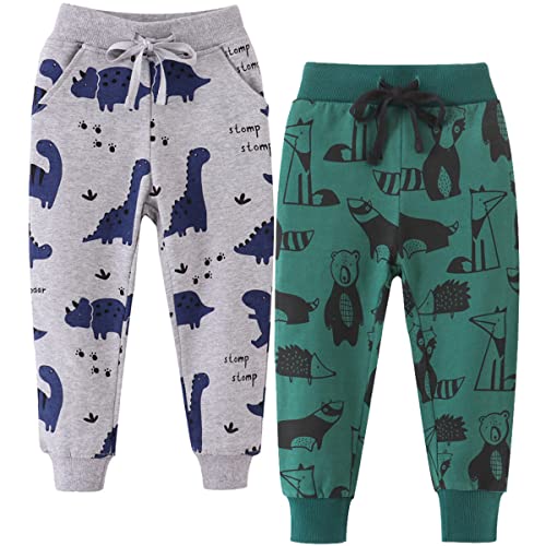 FAIRYRAIN 2er Pack Jungen Jogginghose Baumwolle Sweathose Karikatur Gedruckt Kordelzug Freizeithose Sporthose 6T FAIRYRAIN 2er Pack Jungen Jogginghose Baumwolle Sweathose Karikatur Gedruckt Kordelzug Freizeithose Sporthose 6T von FAIRYRAIN