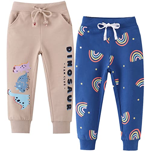 FAIRYRAIN 2er Pack Jungen Jogginghose Baumwolle Sweathose Karikatur Gedruckt Kordelzug Freizeithose Sporthose 6T FAIRYRAIN 2er Pack Jungen Jogginghose Baumwolle Sweathose Karikatur Gedruckt Kordelzug Freizeithose Sporthose 6T von FAIRYRAIN