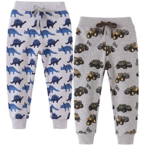 FAIRYRAIN 2er Pack Jungen Jogginghose Baumwolle Sweathose Karikatur Gedruckt Kordelzug Freizeithose Sporthose 6T FAIRYRAIN 2er Pack Jungen Jogginghose Baumwolle Sweathose Karikatur Gedruckt Kordelzug Freizeithose Sporthose 6T von FAIRYRAIN