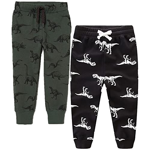 FAIRYRAIN 2er Pack Kinder Junge Mädchen Sweathose Kids Karikatur Drucken Sporthose Jogger Pants Hose Babyhose Jogginghose 2T von FAIRYRAIN