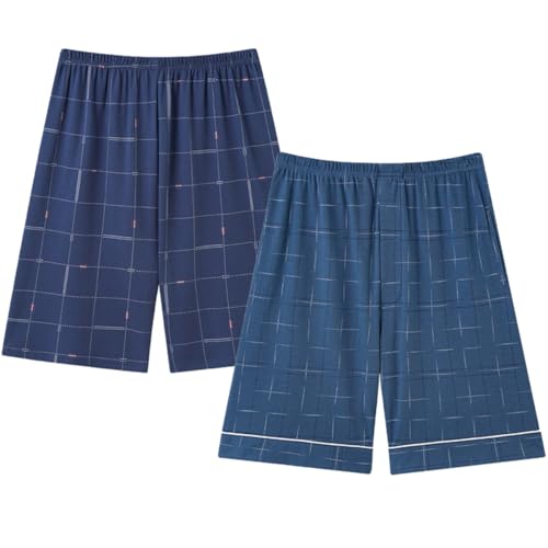 FAIRYRAIN 2er Pack Pyjamahose Herren Schlafanzughose Schlafhose Schlafshorts Baumwolle Kariert Kurze/Lang Hosen Sommerhose Loungehose FAIRYRAIN 2er Pack Pyjamahose Herren Schlafanzughose Schlafhose Schlafshorts Baumwolle Kariert Kurze/Lang Hosen Sommerhose Loungehose von FAIRYRAIN