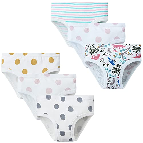 FAIRYRAIN 6 Pack of Kinder Mädchen Cartoon Einhorn Meerjungfrau Print Slips Knicker Panty Unterwäsche Baumwolle Schlüpfer Unterhose Unterwäsche 150 von FAIRYRAIN