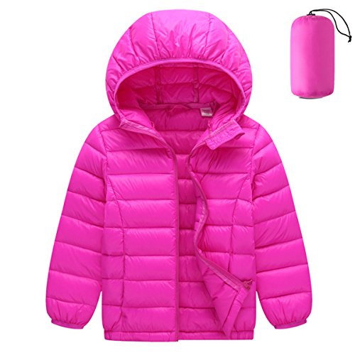 FAIRYRAIN Kinder Junge Mädchen Daunenmantel Daunenjacken Ultraleichte Wattierte Jacke Steppjacke Daunenmantel Mit Tasche 2-3 Jahre von FAIRYRAIN