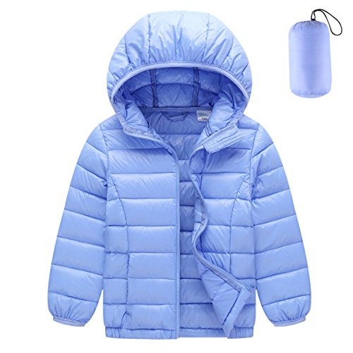 FAIRYRAIN Kinder Junge Mädchen Daunenmantel Daunenjacken Ultraleichte Wattierte Jacke Steppjacke Daunenmantel Mit Tasche5-6 Jahre von FAIRYRAIN