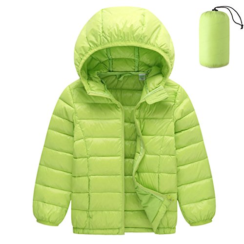 FAIRYRAIN Kinder Junge Mädchen Daunenmantel Daunenjacken Ultraleichte Wattierte Jacke Steppjacke Daunenmantel Mit Tasche7-8 Jahre von FAIRYRAIN