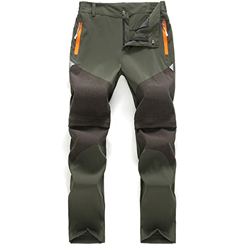 FAIRYRAIN Kinder Jungen Mädchen 2-in-1-Funktionshose Schnelltrockend Reflektoren Outdoorhose Sport und Freizeit Dünn Leicht Sommer Frühling Wanderhose Trekkinghose 128 von FAIRYRAIN