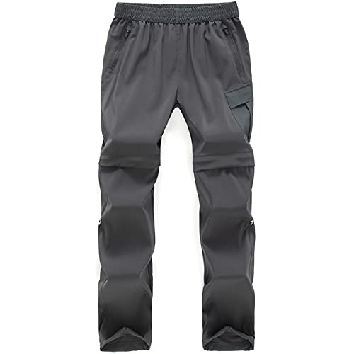 FAIRYRAIN Kinder Jungen Mädchen 2-in-1-Funktionshose Schnelltrockend Reflektoren Outdoorhose Sport und Freizeit Dünn Leicht Sommer Frühling Wanderhose Trekkinghose 164-170 von FAIRYRAIN