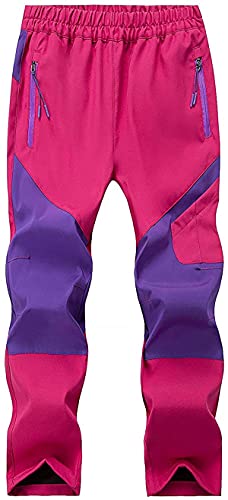 FAIRYRAIN Kinder Jungen Mädchen Sommer Dünn Leicht Outdoor Hosen Elastische SchnellSchnell Trockend Funktionshose Reflektoren Sport Wanderhose Trekkinghose 128 von FAIRYRAIN