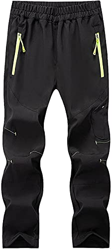 FAIRYRAIN Kinder Jungen Mädchen Sommer Dünn Leicht Outdoor Hosen Elastische SchnellSchnell Trockend Funktionshose Reflektoren Sport Wanderhose Trekkinghose 128 von FAIRYRAIN