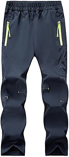 FAIRYRAIN Kinder Jungen Mädchen Sommer Dünn Leicht Outdoor Hosen Elastische SchnellSchnell Trockend Funktionshose Reflektoren Sport Wanderhose Trekkinghose 158 von FAIRYRAIN