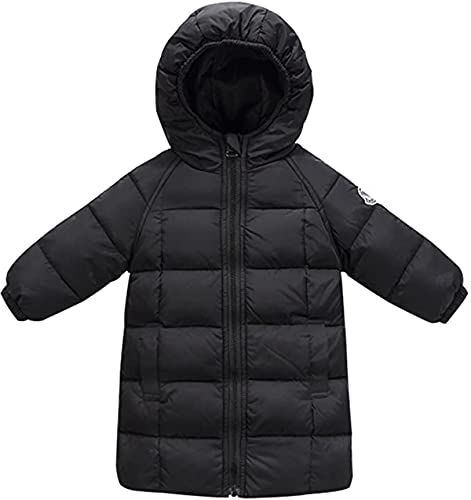 FAIRYRAIN Kinder Jungen Mädchen Winterjacke mit Kapuze Mittellang Puffer Mantel Steppjacke Warm Winddicht Oberbekleidung Wintermantel 140 von FAIRYRAIN