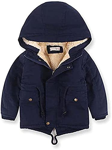 FAIRYRAIN Kinder Jungen Mädchen Winterjacke mit Kapuze Winter Mantel mit Fleecefutter Fleecejacke Verdickt Kinderjacke Parka Übergangsjacke 100 von FAIRYRAIN