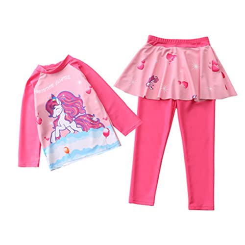 FAIRYRAIN Kinder Mädchen Zwei Stück Karikatur Unicorn Lange Ärmel Kleidung UV-Schutz 50 Badeanzug mit Schwimmhose Schwimmanzug Schwimmbekleidung FAIRYRAIN Kinder Mädchen Zwei Stück Karikatur Unicorn Lange Ärmel Kleidung UV-Schutz 50 Badeanzug mit Schwimmhose Schwimmanzug Schwimmbekleidung von FAIRYRAIN