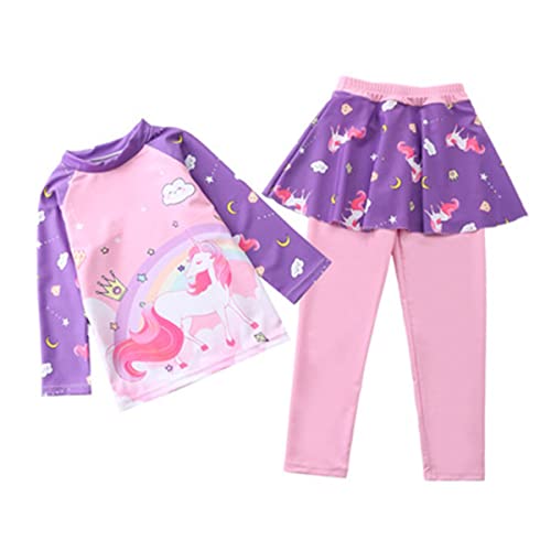 FAIRYRAIN Kinder Mädchen Zwei Stück Karikatur Unicorn Lange Ärmel Kleidung UV-Schutz 50 Badeanzug mit Schwimmhose Schwimmanzug Schwimmbekleidung FAIRYRAIN Kinder Mädchen Zwei Stück Karikatur Unicorn Lange Ärmel Kleidung UV-Schutz 50 Badeanzug mit Schwimmhose Schwimmanzug Schwimmbekleidung von FAIRYRAIN
