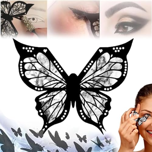 Schmetterling Eyeliner Schablonen Multifunktionale wiederverwendbare Eyeliner Hilfe Quick Eye Make-up Tool, geflügelter Eyeliner Stempel, für Augenbrauen Wimpern Kontur Lip Line (1PCS) von FAIRZ