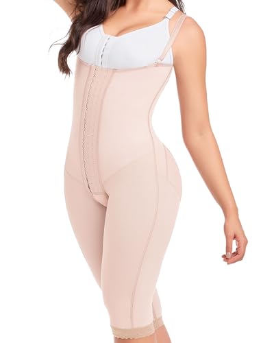 FAJAS DISENOS D'PRADA DELIÉ 047 Damen Faja Colombiana Hohe Kompression Shapewear Bauchkontrolle Bauch Kompression, Beige, 3XS von FAJAS DISENOS D'PRADA