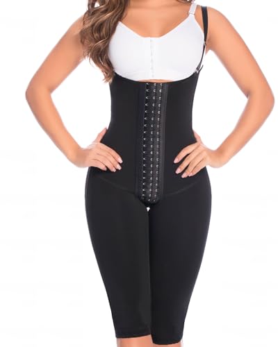 FAJAS DISENOS D'PRADA DELIÉ 047 Damen Faja Colombiana Hohe Kompression Shapewear Bauchkontrolle Bauch Kompression, Schwarz, XXS von FAJAS DISENOS D'PRADA