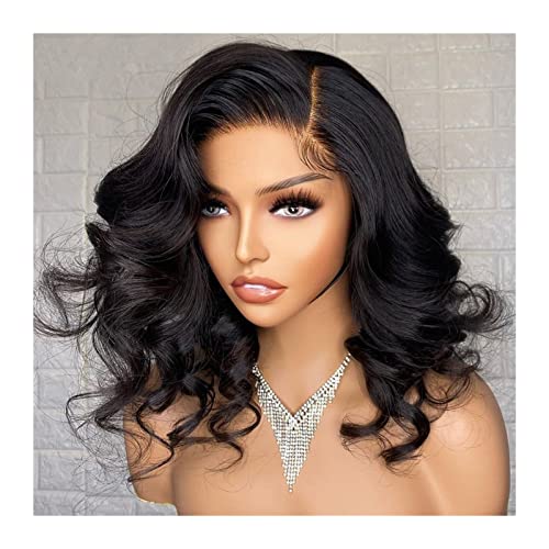 Perücke Echthaar 360 13 x 4 Lace Front Perücke, vorgezupft, kurze Körperwelle, 5 x 5 x 1, T-Teil, Spitzenperücke mit Babyhaar, 8-14 Zoll, kurzwellige, lockige Spitzenperücke for Frauen Damen Perücken( Perücke Echthaar 360 13 x 4 Lace Front Perücke, vorgezupft, kurze Körperwelle, 5 x 5 x 1, T-Teil, Spitzenperücke mit Babyhaar, 8-14 Zoll, kurzwellige, lockige Spitzenperücke for Frauen Damen Perücken( von FAJNUZI2024