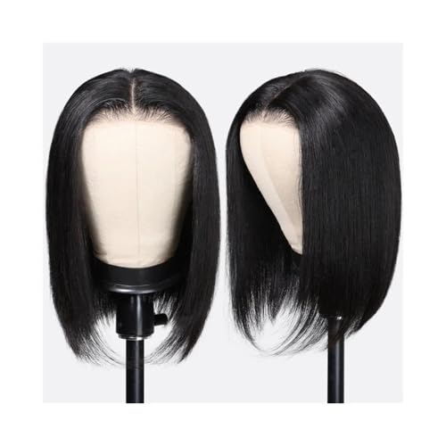 Perücke Perücken Echthaar Vorgeschnitten Kein Kleber 6 * 4 Lace Closure Knochen Gerade Perücken Vorgezupft Damen Perücken(8inches) von FAJNUZI2024