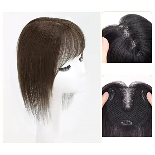 Perücke Perückenstück Damenkopf for Füllen des Haares Flauschige Echthaarabdeckung Weißes Haar zur Erhöhung der Menge an Echthaar-Pony for Füllen des Haarteils Damen Perücken(06-(13x13)25CM chestnut b von FAJNUZI2024